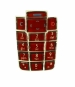 Klávesnice Nokia 2600 krystal červená-Klávesnice pro mobilní telefony Nokia:Nokia 2600