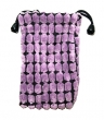 Pouzdro TEXTILNÍ - semiš fialový