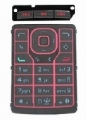 Klávesnice Nokia N76 červená originální