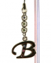 Přívěšek na mobil Abeceda - B-Ozdobný dekorační přívěšek na mobil Abeceda - BŘetízek s písmenkem je posetý blískavými skleněnými kamínky - super ozdoba k Vašemu mobilnímu telefonu.Přívěšek je vhodný pro všechny:Barunky, Bohouše, Bobše, Bobíky a všechny, kteří mají počáteční písmeno jména B.