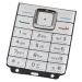Klávesnice Nokia 6070 / 5070 stříbrná-Klávesnice pro mobilní telefony Nokia:Nokia 6070 / 5070 stříbrná  